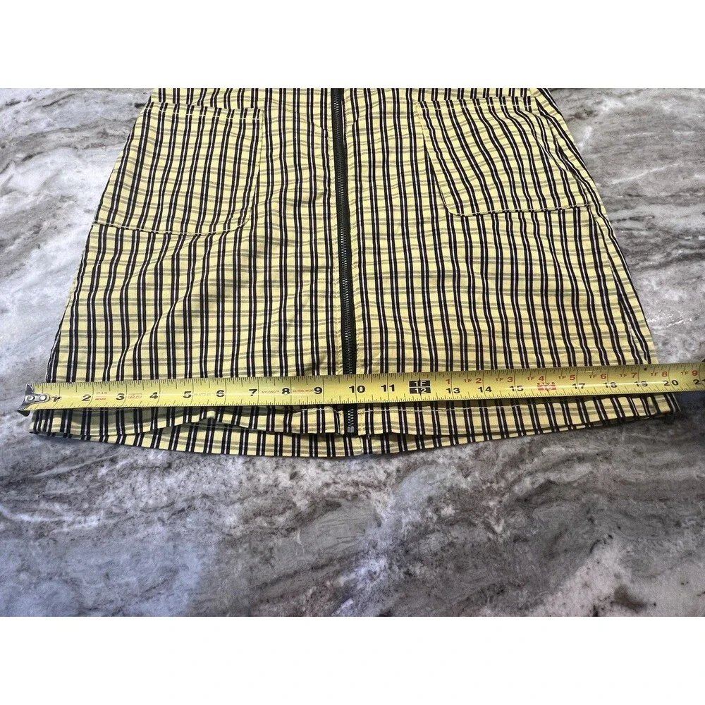 Y2K 90’s Plaid Skirt Clueless Arizona Jean Co Black Yellow Zip Juniors Twee Sz 7 - Picture 3 of 7